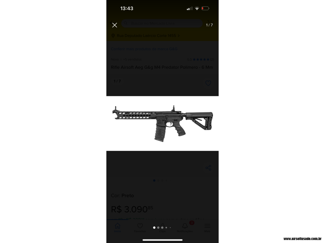 Imagem 2 do anúncio RIFLE AIRSOFT G&G GC16 PREDATO